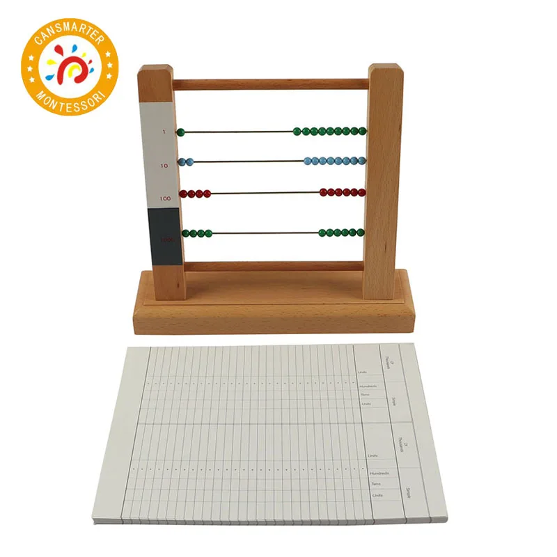 Монтессори детская игрушка деревянная бусина с окантовкой Abacus обучения рассчитать образовательный Дошкольный обучение