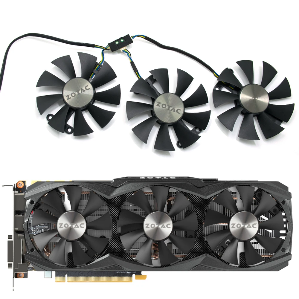 Вентилятор охлаждения GA91S2H 4PIN GTX 980TI для ZOTAC GeForce AMP 6 ГБ GTX980Ti ARCTICSTORM TITAN X 12 Гб 85