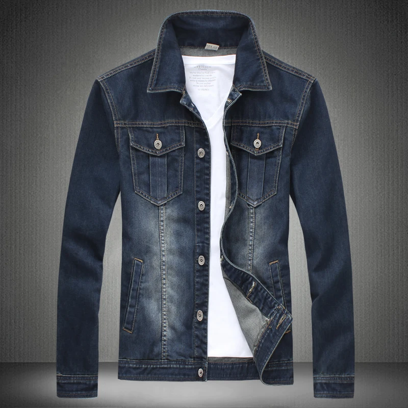 Новый 2018 джинсовые мужские куртки для мужчин модное плотное теплое пальто