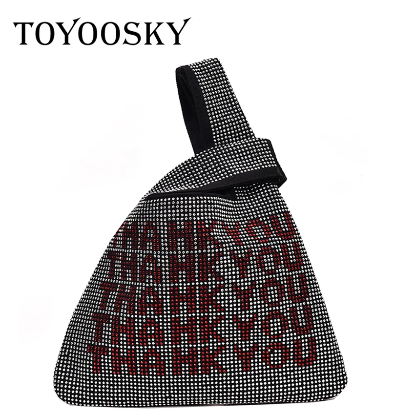 Женские сумки с блестками TOYOOSKY маленькие тоут блестящими стразами модные