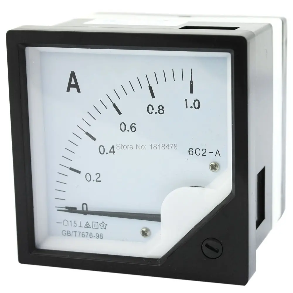 

6C2 DC 0-1A2A 3A 5A 10A 15A 20A измерительный инструмент прямоугольная панель аналоговый измеритель Амперметр 80*80 мм
