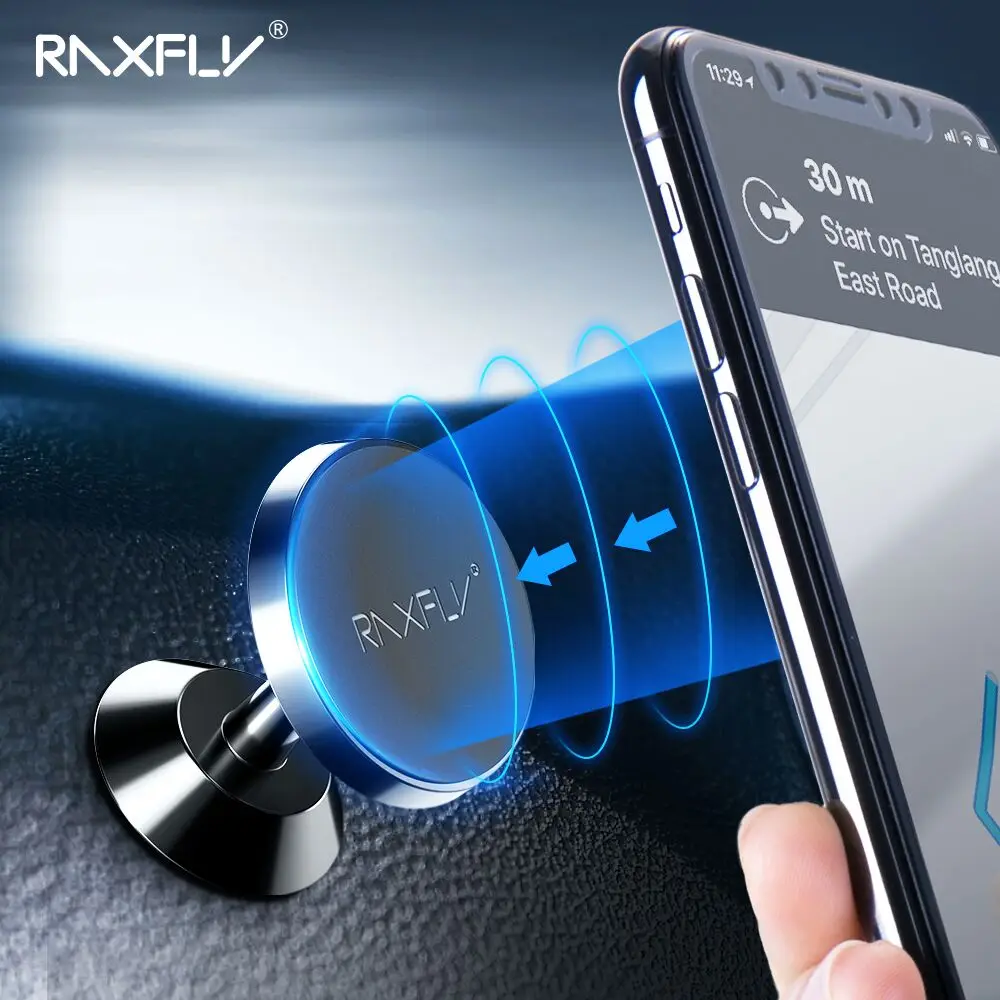 RAXFLY магнитный держатель для телефона в машину 360 вращение универсальный