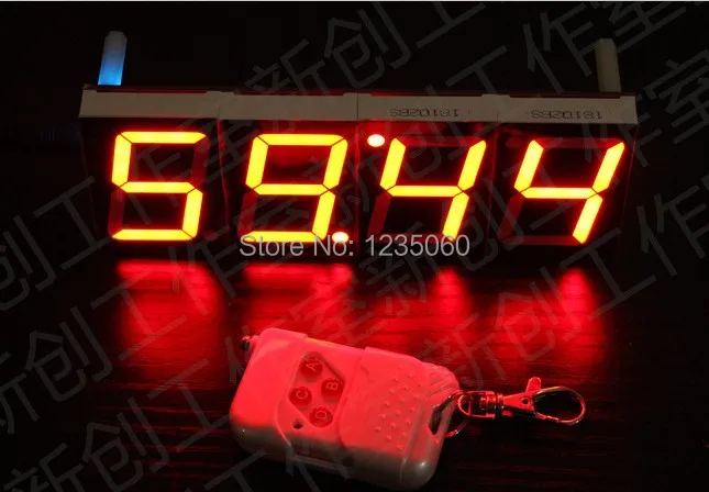Wireless countdown clock with remote controller for real life room escape game props timer | Дом и сад