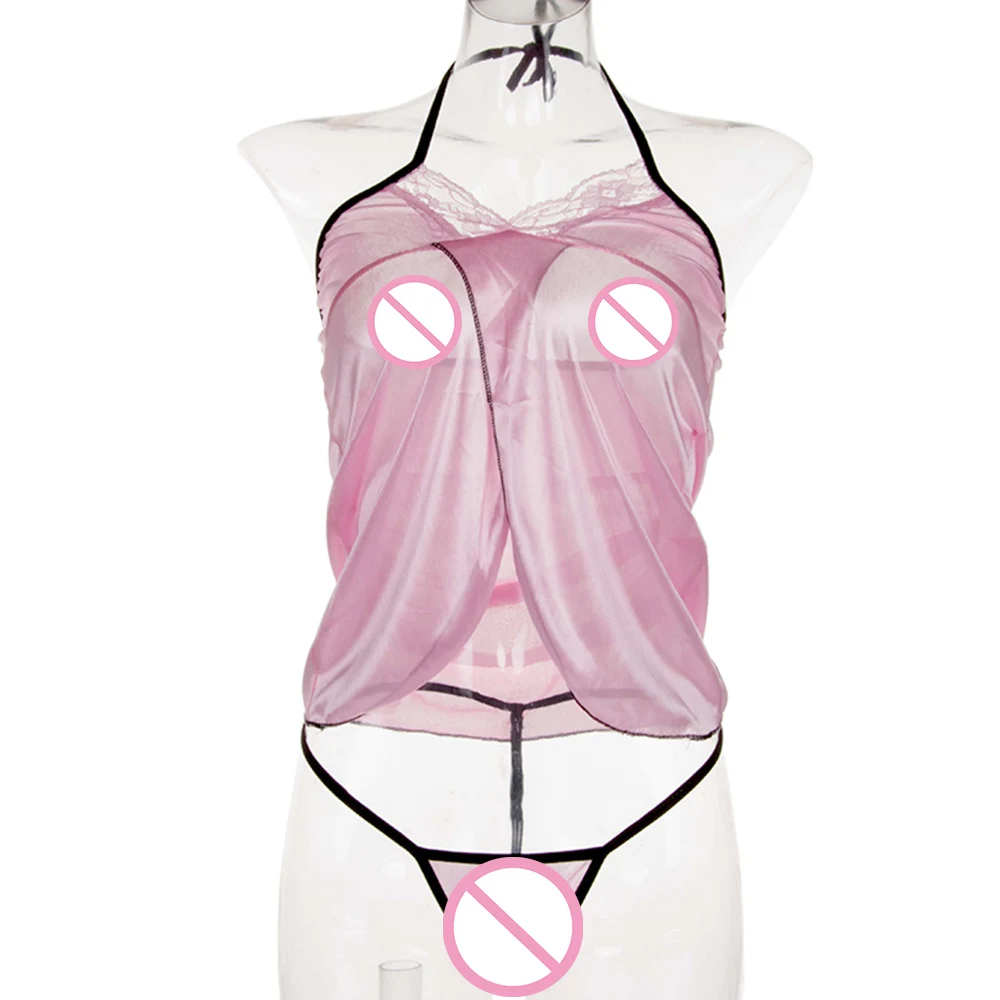 Откройте переднее кружевное Прозрачное нижнее белье женское платье горячее