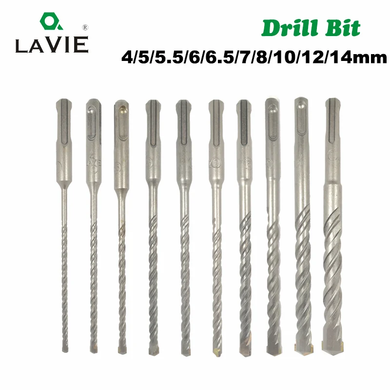 

10pcs Electric Hammer SDS Plus Drill Bit Set 160mm for Concrete Wall Brick Block Masonry Hole Saw Drilling Bits 4mm 5mm 6mm 018