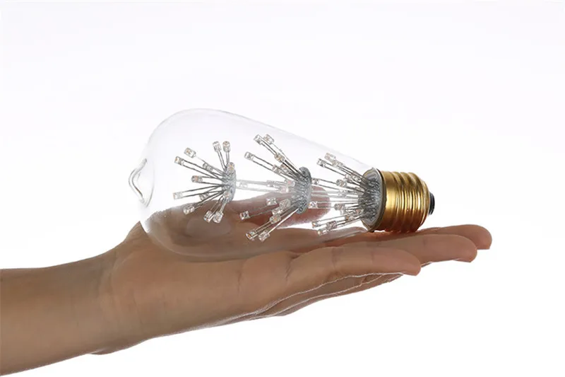 Edison Ретро светодиодный Starlight лампочка ST64 E27 220V Ретро лампа ампула винтажная лампочка edison лампа накаливания