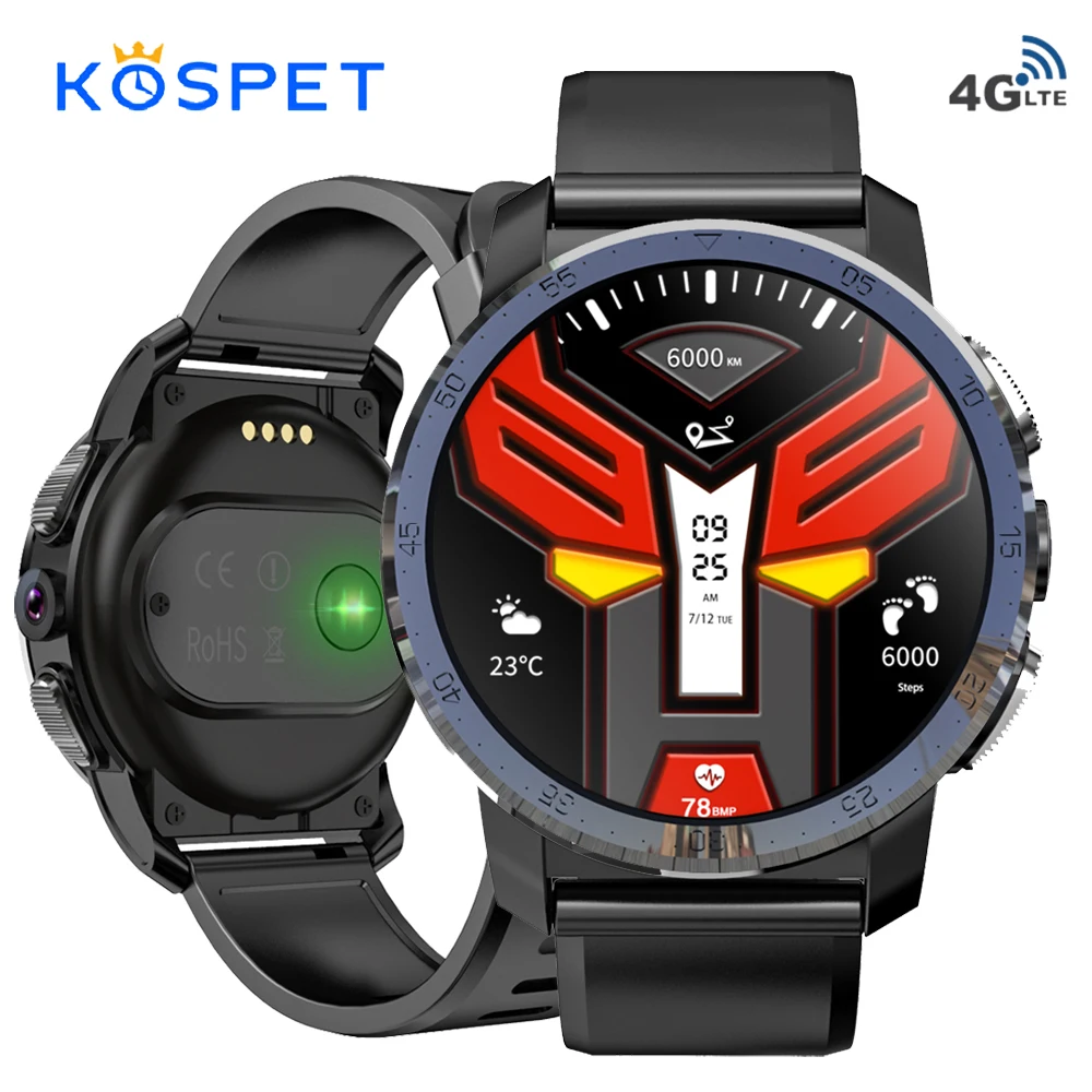 Смарт часы KOSPET Optimus Pro 3 + 32 ГБ 800 мА · ч 4G 8 Мп 1 39 дюйма Android7.1.1|Смарт-часы| |