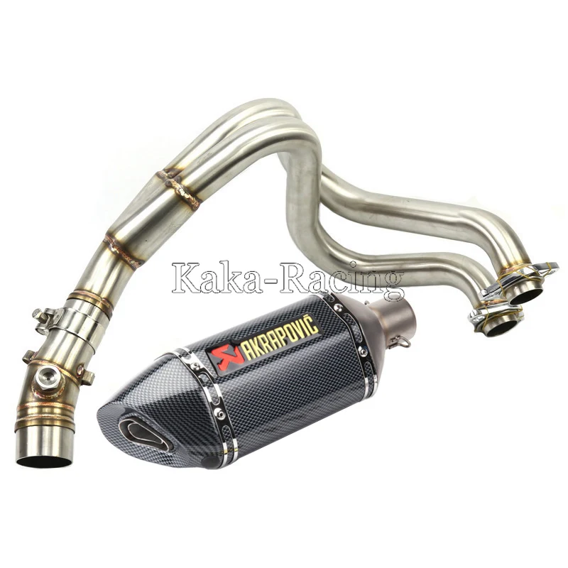 Kawasaki ER6N ER6F NINJA 650R 2012- мотоцикл полная система глушитель выхлопной трубы с Akrapovic выхлопной наконечник
