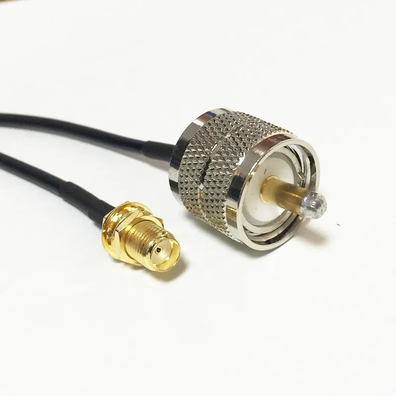 UHF штекер PL259 переключатель SMA гнездо Гайка RF коаксиальный кабель RG174 20 см " адаптер