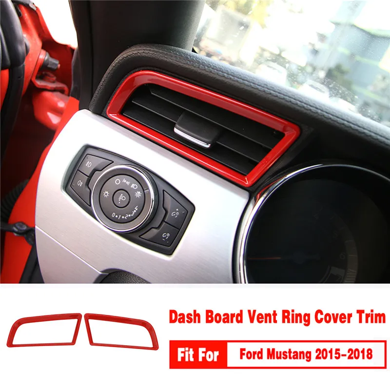 Для Ford Mustang 2015 2016 2017 2018 Vent кольцо крышки отделка рамки стикеры декор для шахматная