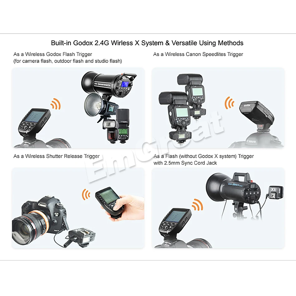 В наличии передатчик вспышки Godox XPro C с E TTL II 2 4G Беспроводная X СИСТЕМА HSS ЖК экран и