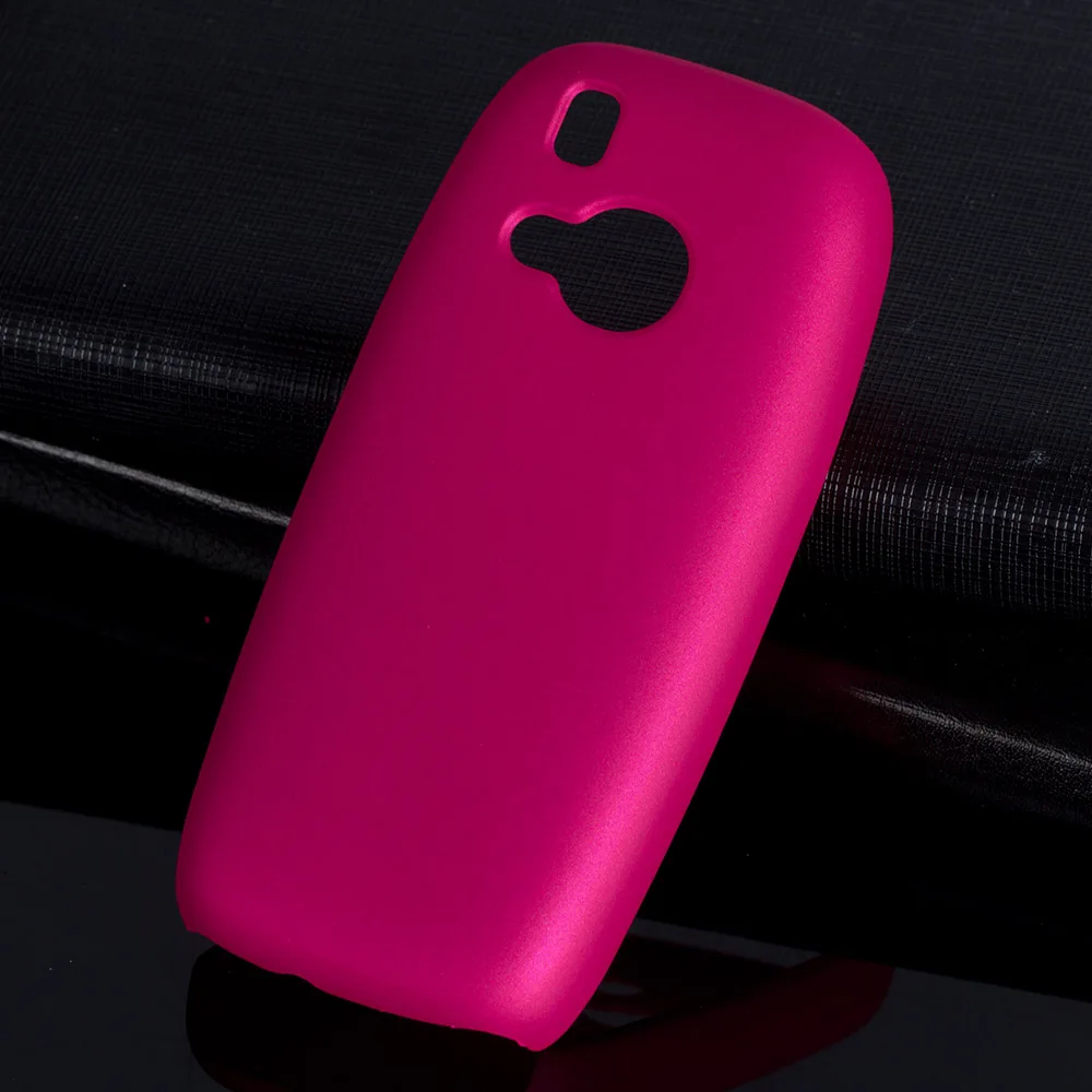 Матовая Пластик Coque 2.4For Nokia 3310 чехол для Nokia 3310 Nokia3310 двойной TA-1030 Ta 1030 телефона чехол-лента на заднюю панель - Цвет: Rose Red