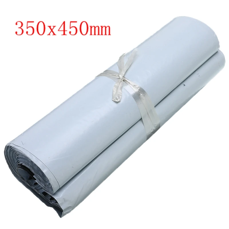 350x450mm white 100 шт пластиковый конверт мешок самоклеющиеся курьерские пакеты для хранения пластиковые полиэтиленовые Конверты Почтовые почтовые пакеты - Цвет: 350x450mm white