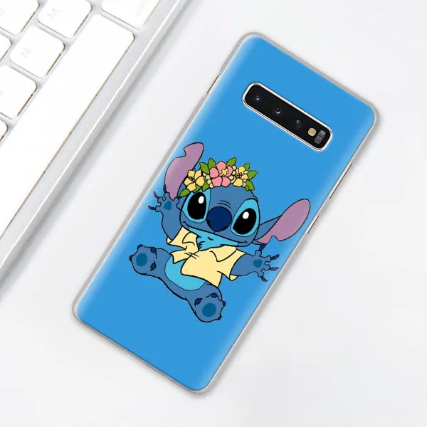 008 Милый мультфильм, Стич чехол для телефона для samsung Galaxy S10e S10 плюс S7 S8 S9 Plus, Note 8, 9, 10, плюс S10 5G M20 M30 жесткий чехол Coque - Цвет: 008