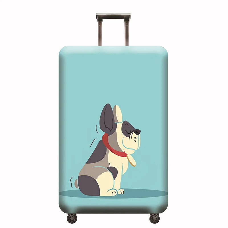 Blue bottom puppy Защитный чехол для путешествий, чемодан с милыми животными защитный чехол, растягивающийся пылезащитный чехол 18-32 дюймов, чехол для чемодана аксессуары - Цвет: Blue bottom puppy