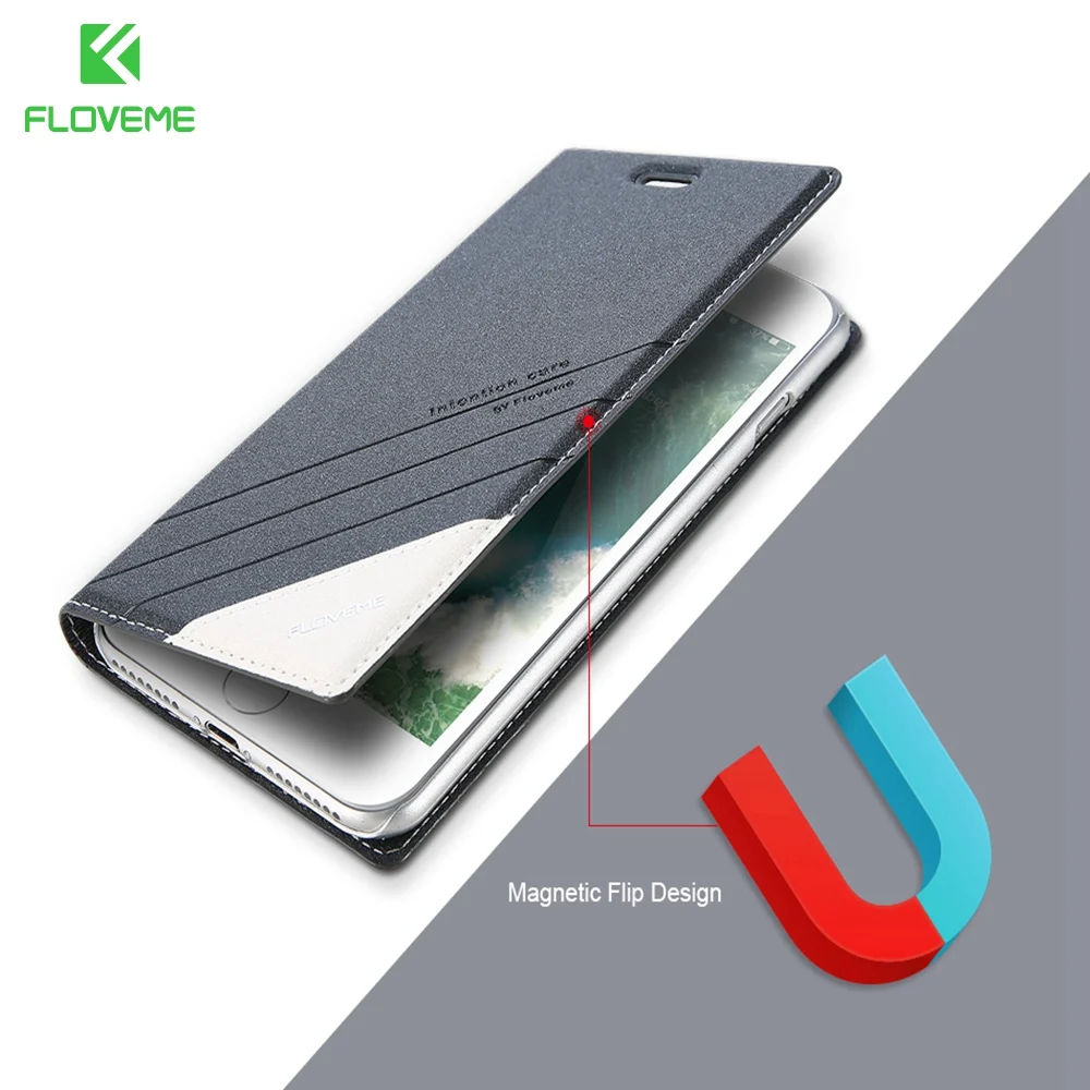 Floveme Флип кожаный чехол для iPhone 6 7 6s 8 Plus IPhone X десять 10 телефона слот карт 5 5S se на