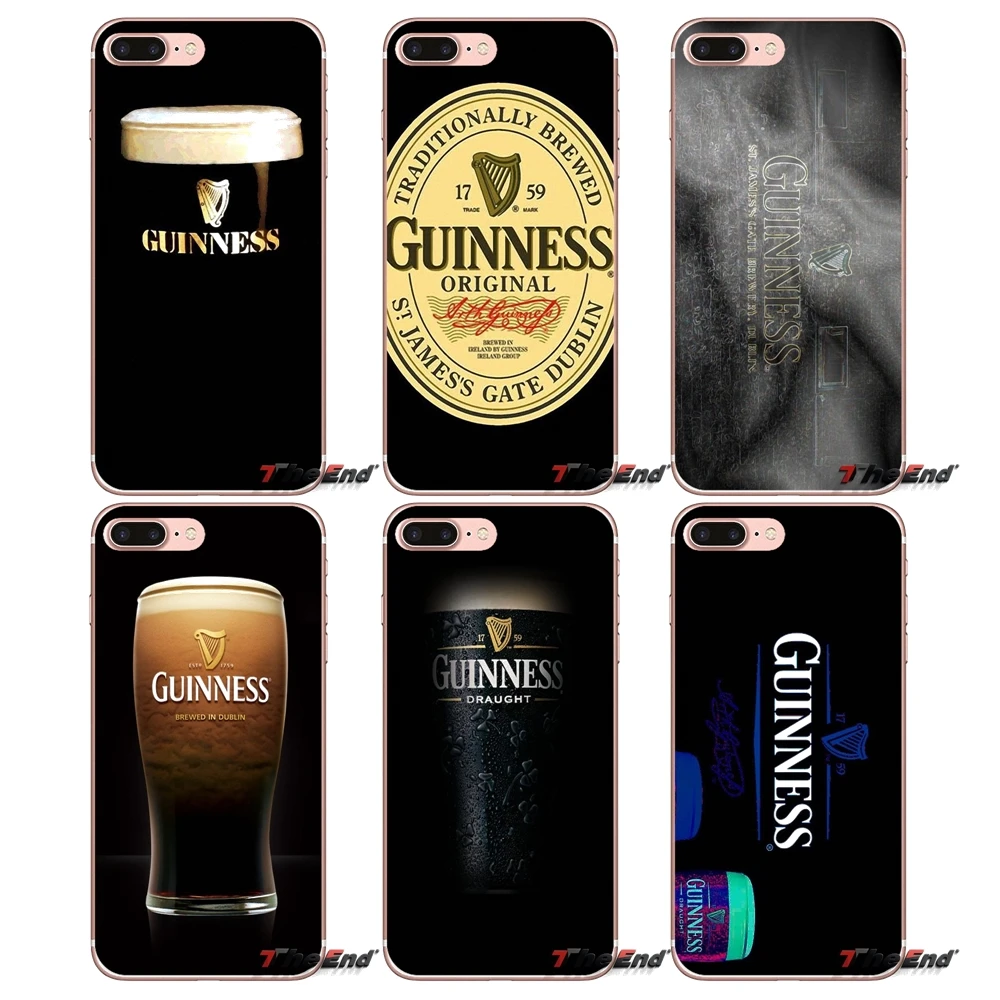 Аксессуары чехлы крышка пиво Guinness логотип для iPhone X 4 4S 5 5S 5C SE 6 6S 7 8 Plus Samsung Galaxy J1 J3 J5