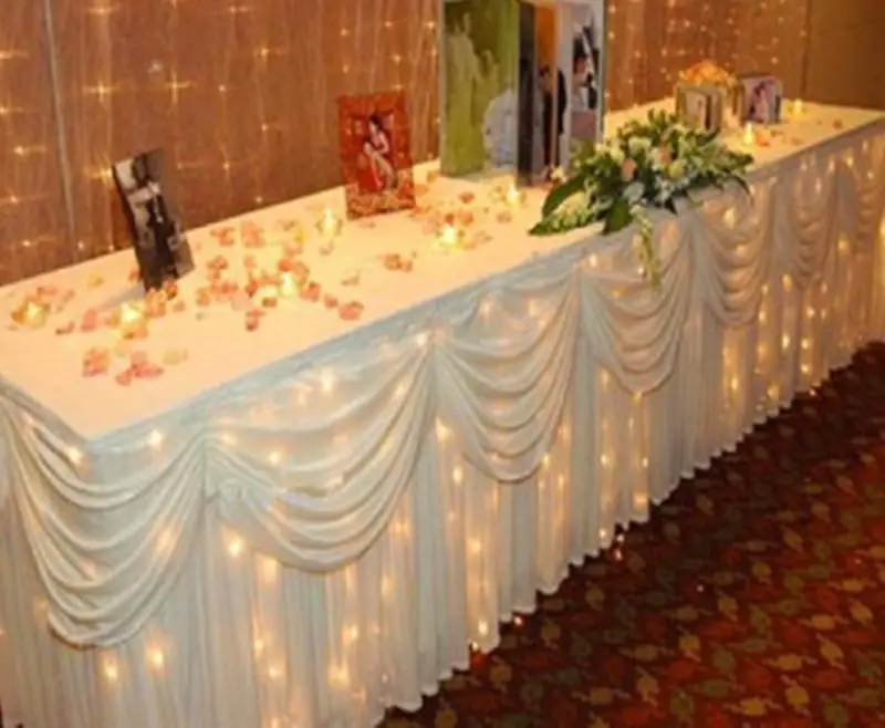

0.8M high table apron table Shielding ice silk cloth baffle
