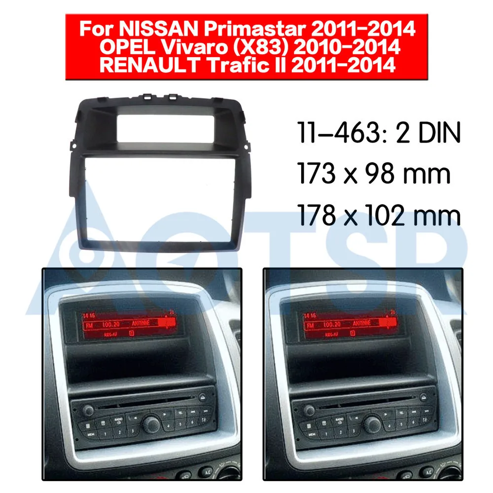 2 din радио фасции Для NISSAN Primastar(J4) для OPEL Vivaro(X83) для RENAULT trafc II аудио Установка приборной панели