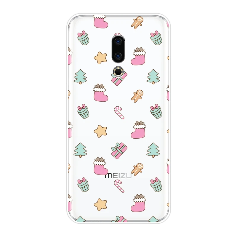 Задняя крышка для Meizu U10 U20 Pro 6 7 Plus мягкий силиконовый чехол с рождественской елкой