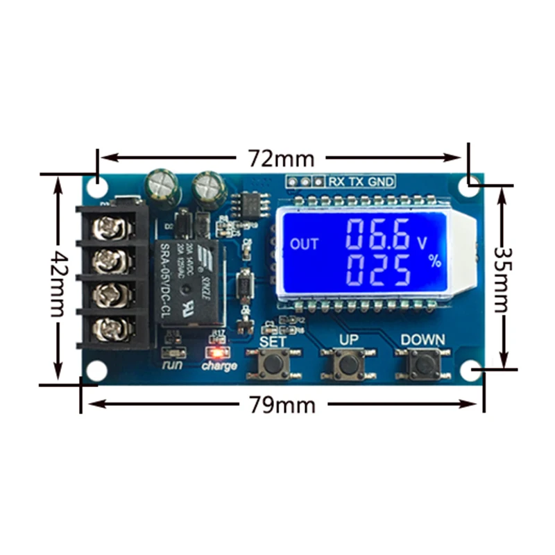 Модуль управления зарядным устройством 10 А 6-60 в выключатель контроля защиты от