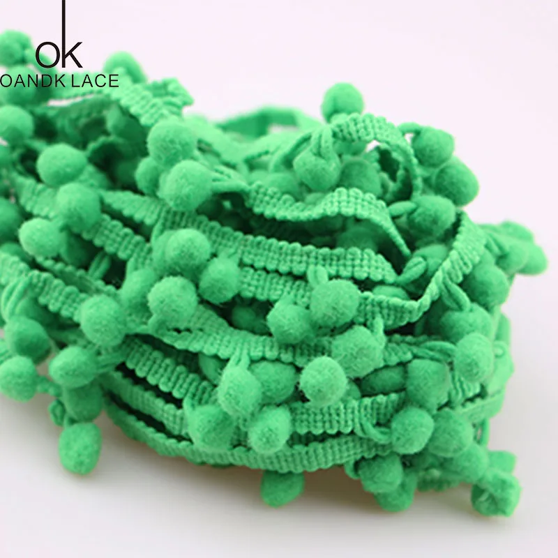 5 yard 5 ярдов/партия милое Белое кружево с помпонами отделка белый DIY Швейные аксессуары - Цвет: 5 yard