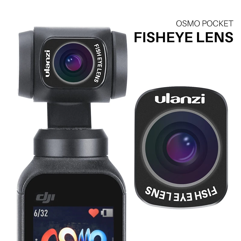 Ulanzi OP 8 магнитная линза рыбий глаз для DJI Osmo Карманная камера широкоугольные