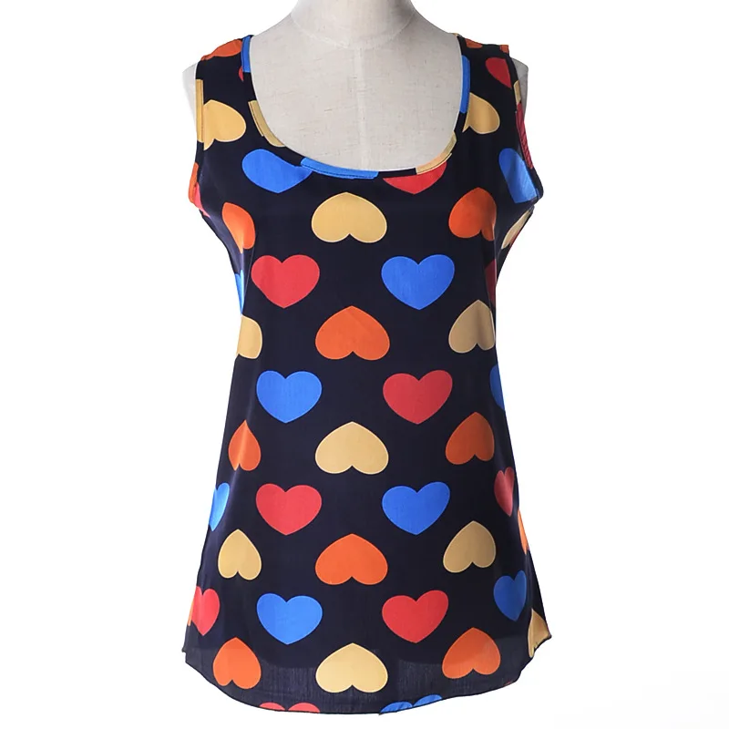 Women floral print Vest crop tops16 colors camisas femininas O neck sleeveless loose shirts casual clothing | Женская одежда
