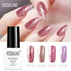 Гибридные гель-лаки ROSALIND для дизайна ногтей, розовое золото, полуперманентный маникюрный топ и Базовое покрытие