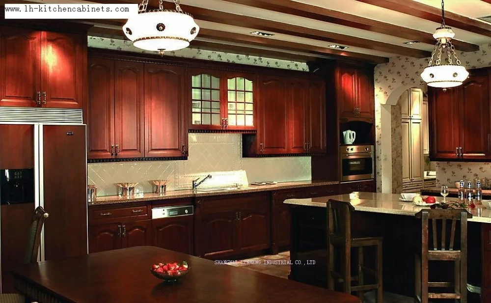 

modular solid wood kitchen cabinets(LH-SW035)