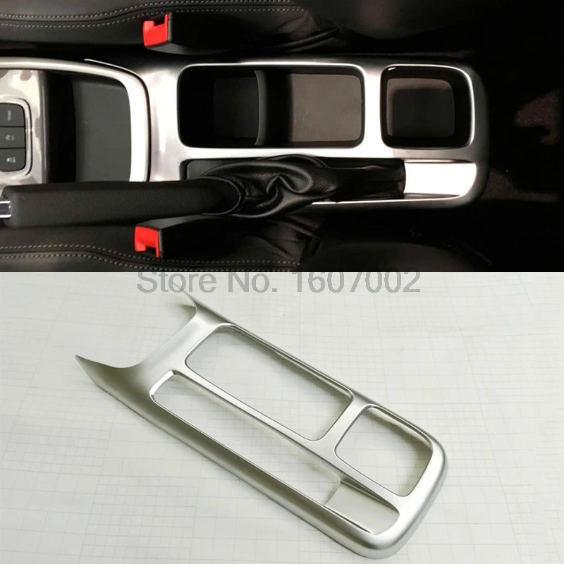 

Для Chevrolet Lova RV 2016 ABS Матовый хром внутренний Стайлинг автомобиля Передняя панель держателя стакана ручной тормоз крышка блестки