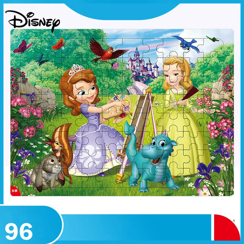 Disney Деревянные Пазлы Замороженные/принцесса 96 Штук Деревянная Коробка
