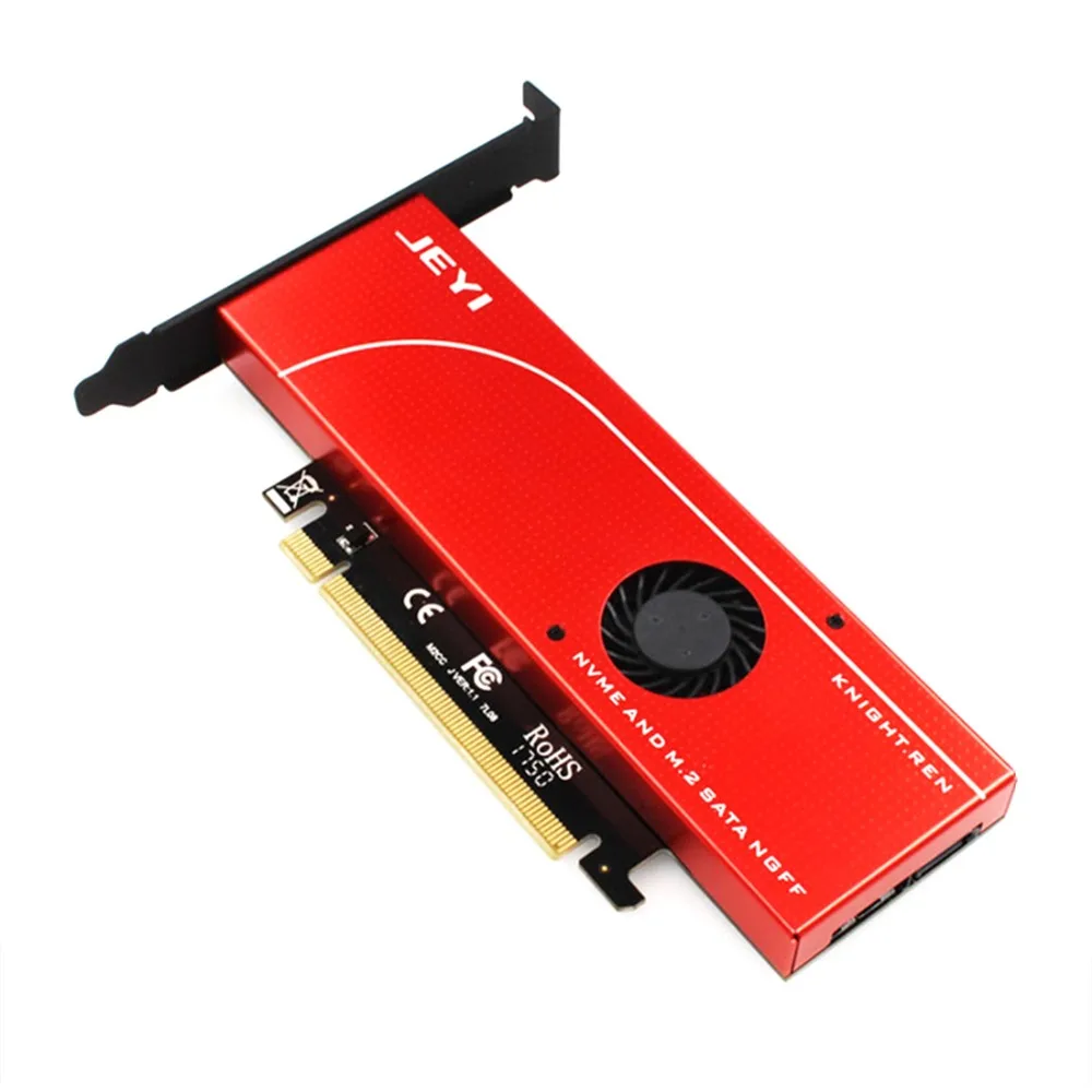 JEYI KNIGHT защита от отключения питания PCIE3.0 для NVME M.2 адаптер x16 полная скорость