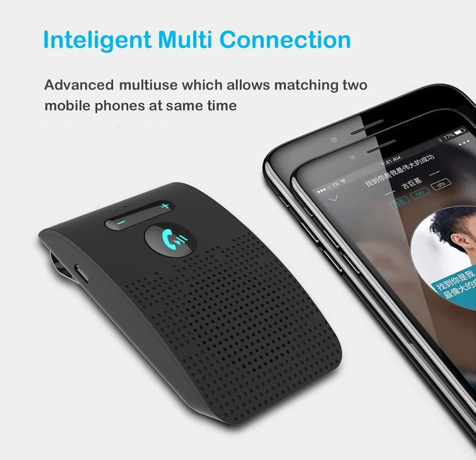 Новый беспроводной автомобильный Bluetooth V4.2 солнцезащитный козырек клип микрофон