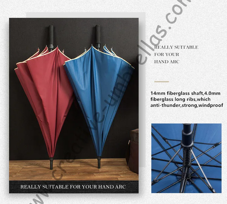 132cm diameter 3 persons auto open fiberglass windproof canopy anti-thunder outdoor sport golf umbrella commercial parasol | Дом и сад