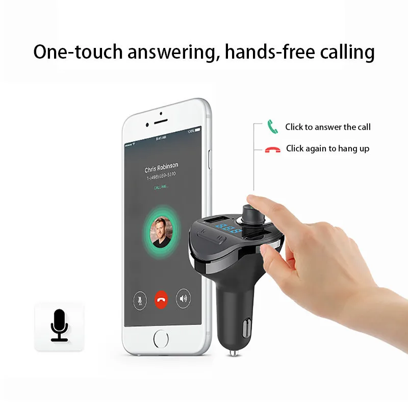 Аудио MP3 плеер Автомобильный Bluetooth fm передатчик беспроводной модулятор