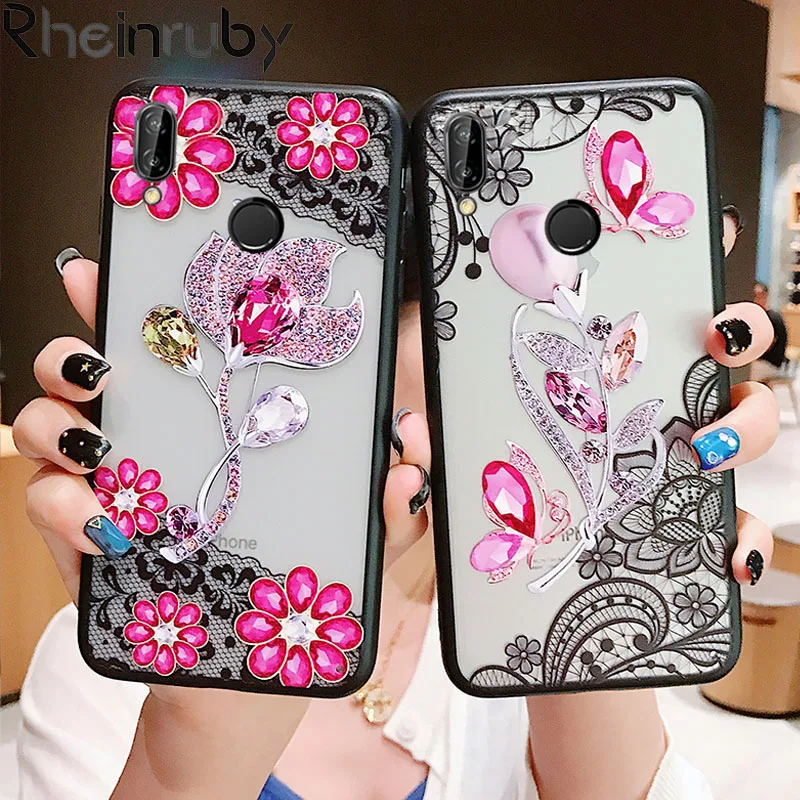 Rheinruby 3D кружевной Цветочный чехол для huawei P20 Pro P8 P10 P9 Lite Nova 3 3I 2 S Чехол НУА Вэй слава