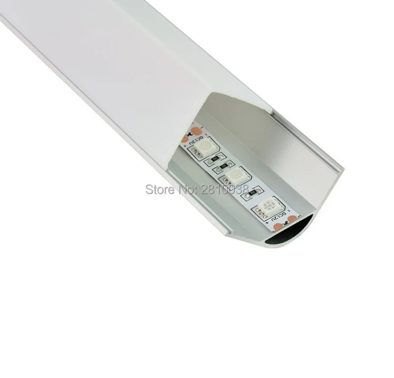 10 X 1M Sets/Lot T type LED aluminum strip light and AL6063 T6 led light bar milky cover for cabinet or kitchen led lights