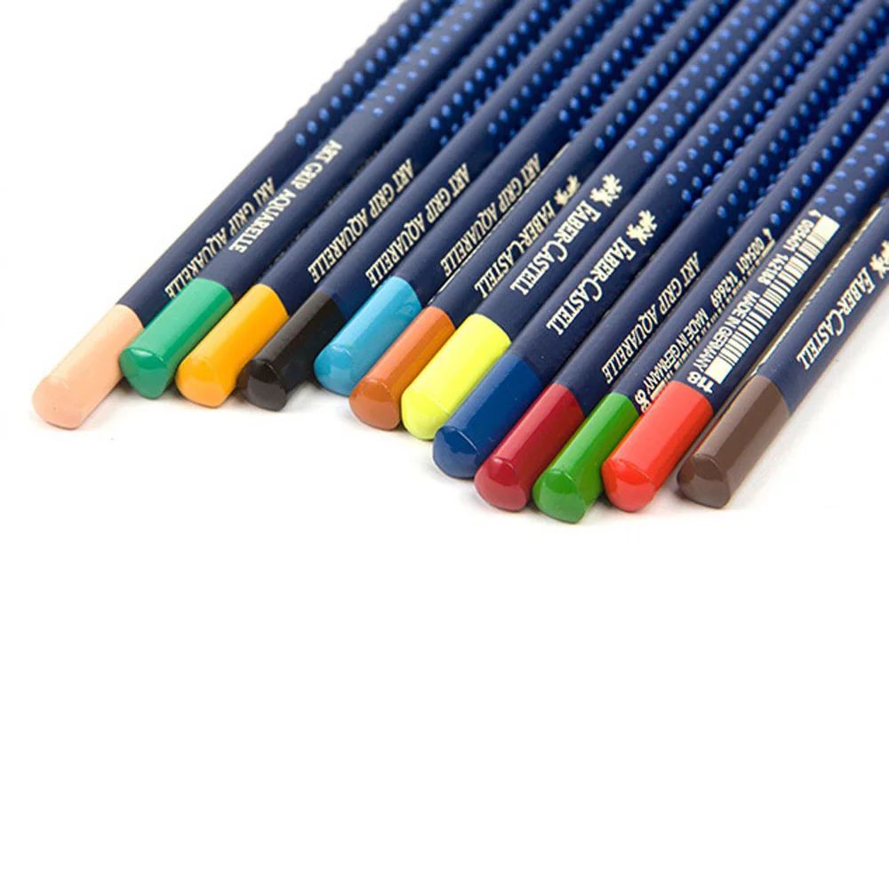 Faber Castell 12/24/36/48/60 Цвета Синий Железный ящик Профессиональный растворимые в воде