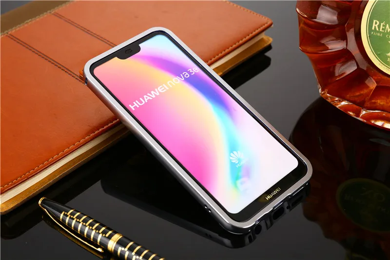 

Huawei Nova 3E Case Plating Metal Frame Cover with Mirror Effect Back Cover Hard Case for Huawei Nova 3E P20 Lite P20Lite Cover