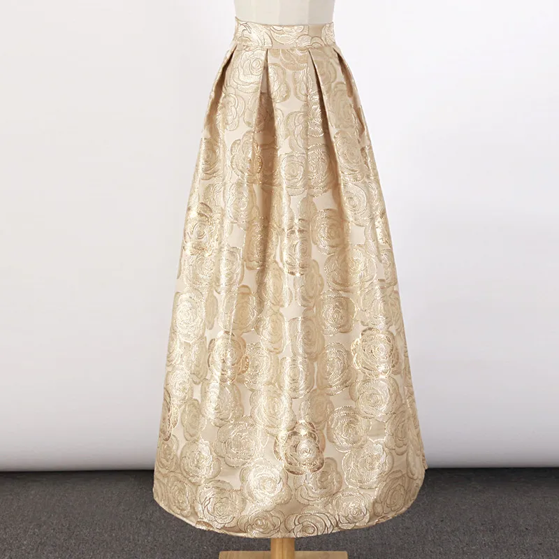 2017 новинка женская элегантная юбка макси плиссированная в винтажном стиле с