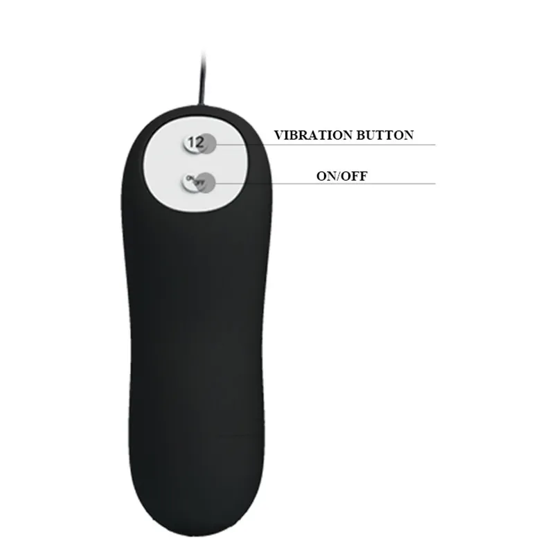 12 Speeds Waterproof Vibrating Butt Plug Black Color Silicone Anal Vibrator for Men &amp Women anal sex toys | Красота и здоровье