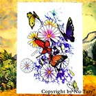 Временная татуировка SHNAPIGN с бабочкой Amazon, боди-арт, флеш-татуировки, наклейки 21*15 см, водонепроницаемый Стайлинг автомобиля, домашний декор, Настенная Наклейка