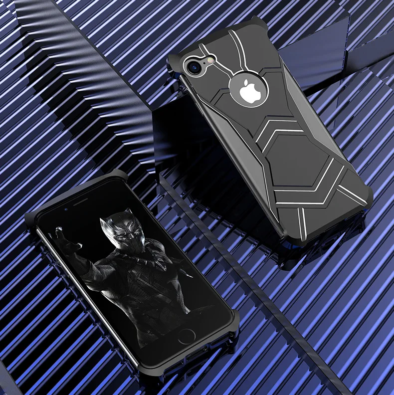 Ультратонкий металлический чехол Ironman для iphone6 7 8plus XR XS Max R just Черная пантера Simon