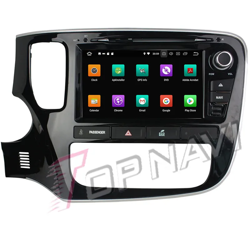 Автомобильный медиацентр Topnavi 8 дюймов Android 9 0 DVD радио для Mitsubishi Outlander 2015 GPS