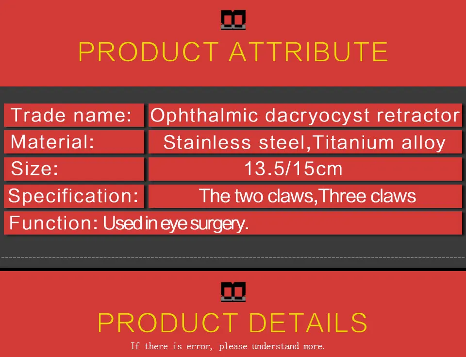 Ophthalmic лавсановый втягиватель из титанового сплава из нержавеющей стали две когти Три когти двухсторонний втягиватель одноконцевый