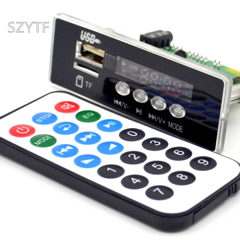 7~ 12 В Автомобильная гарнитура Bluetooth MP3 APE декодирующая плата с модулем Bluetooth FM MP3 комплект LED USB аудио карта декодер DIY