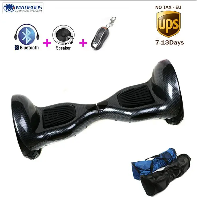 MaoBoos M10B 10 дюймов 10-дюймовая шпилька для двухколесный гироскутер Smart Электрический скутер большой надувной круглый Ховерборд - Цвет: M10 carbon fiber