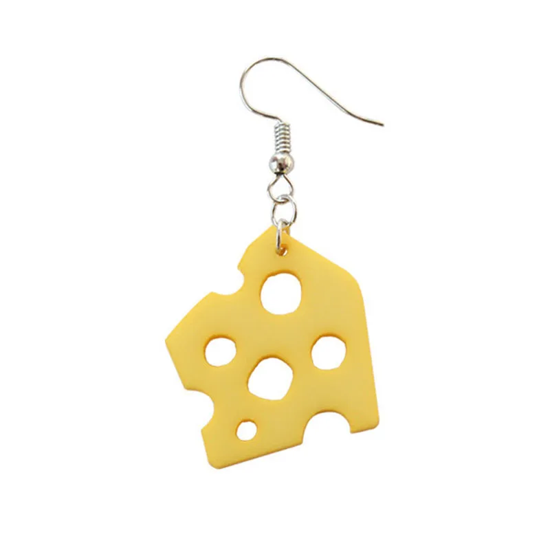 Новые серьги сыр акриловые капельки необычные женские асимметричные с корнем