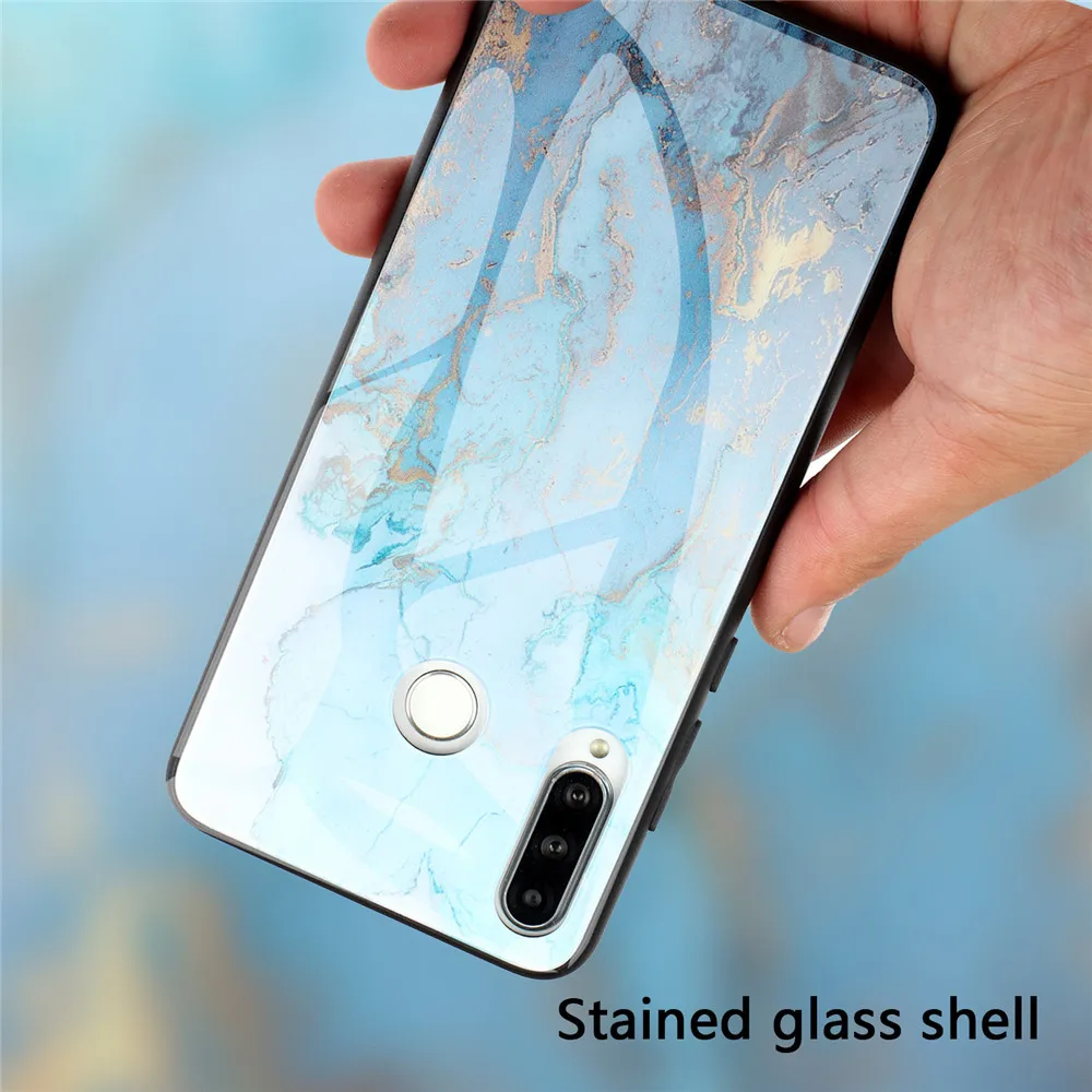 KISSCASE Tempered Glass Case For Huawei P20 P30 Lite Mate 20 Pro Marble Back Y9 2019 Nova 4 3I 3 Funda Capa |